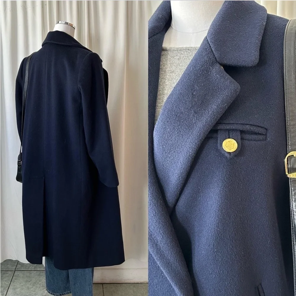 Vintage 1995-2005 Forecaster of Boston navy double-breasted Coat Union Made 6. - Picture 8 of 8